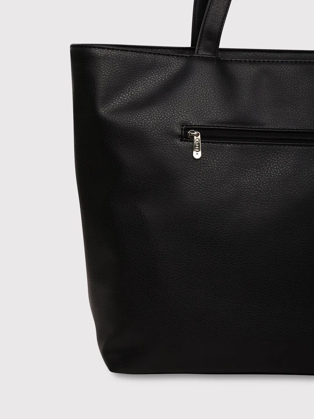 Caprese Marciano Medium Striped Black Tote Bag