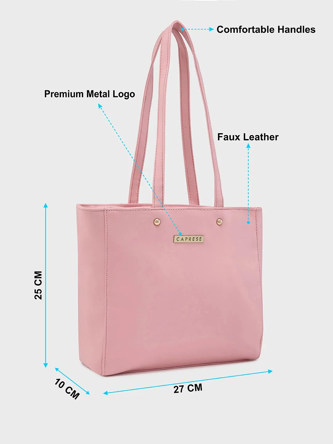 Caprese Meraki Medium Blush Tote Bag