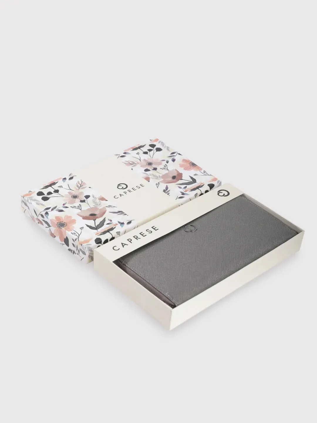 Caprese Mia Large Gunmetal Zip Around Wallet