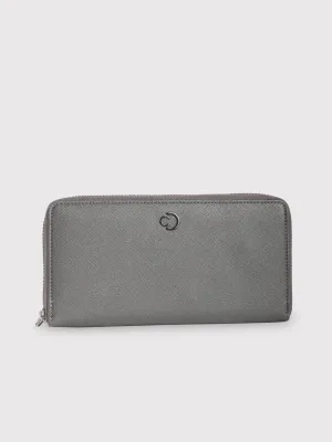 Caprese Mia Large Gunmetal Zip Around Wallet