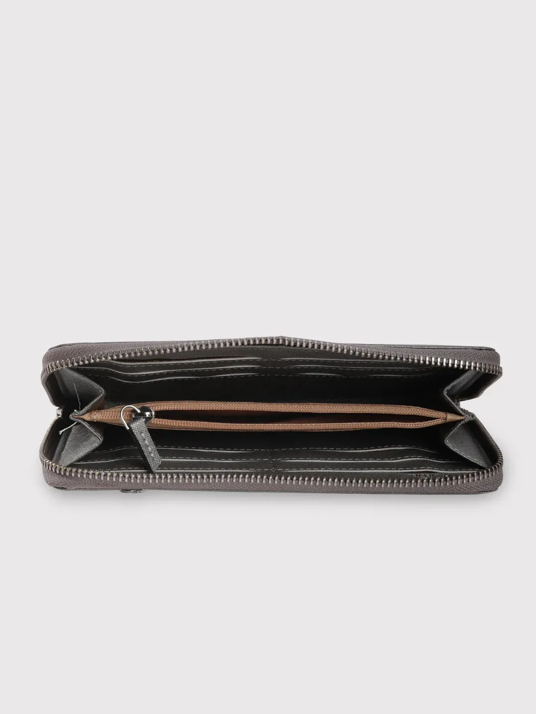 Caprese Mia Large Gunmetal Zip Around Wallet