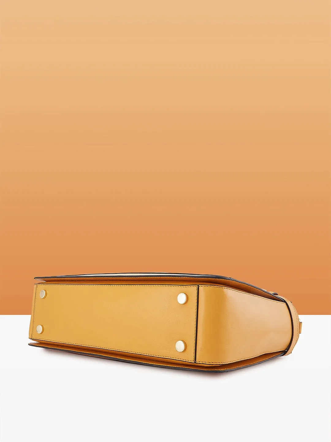 Caprese Minimal Formal Large Yellow Tote Bag
