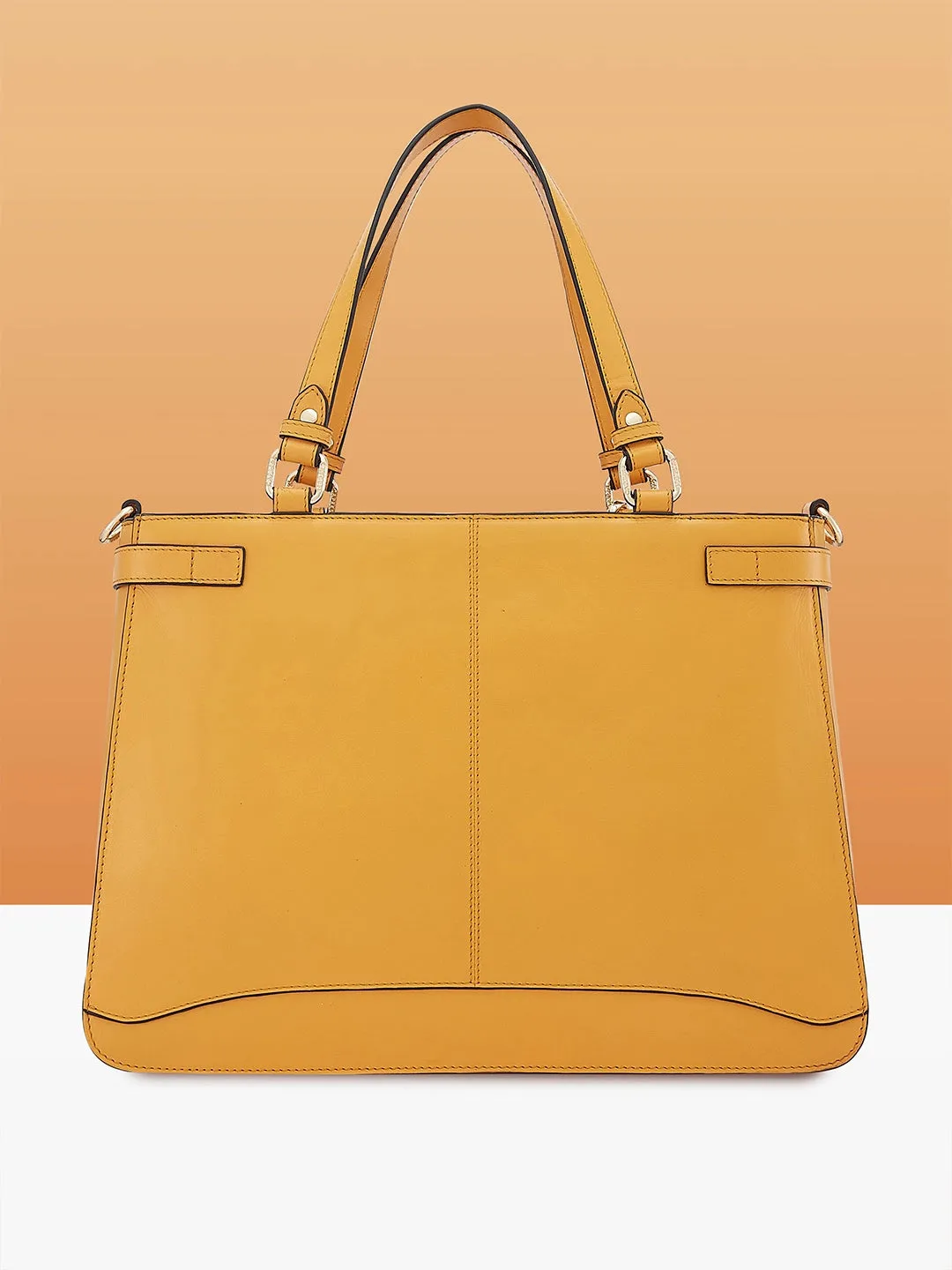 Caprese Minimal Formal Large Yellow Tote Bag