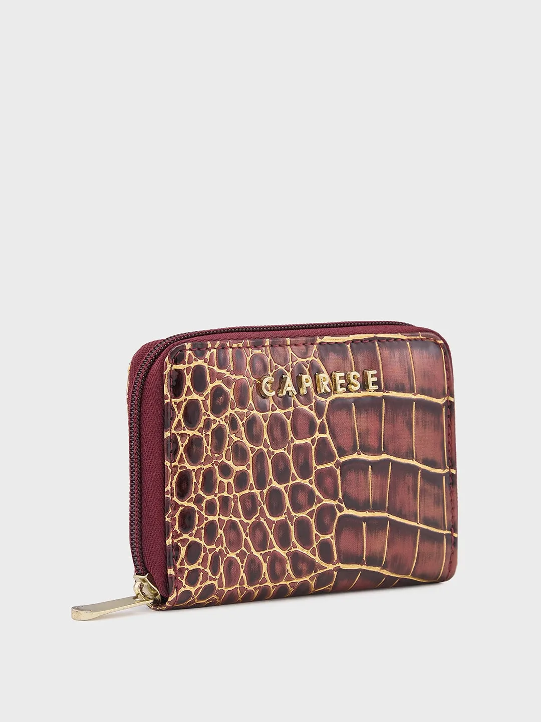 Caprese Miranda Small Burgundy Zip Around Wallet