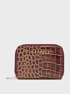 Caprese Miranda Small Burgundy Zip Around Wallet