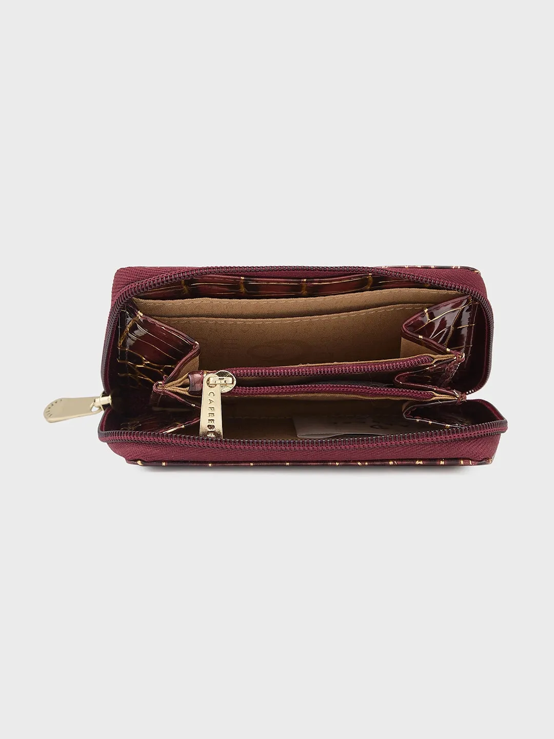 Caprese Miranda Small Burgundy Zip Around Wallet