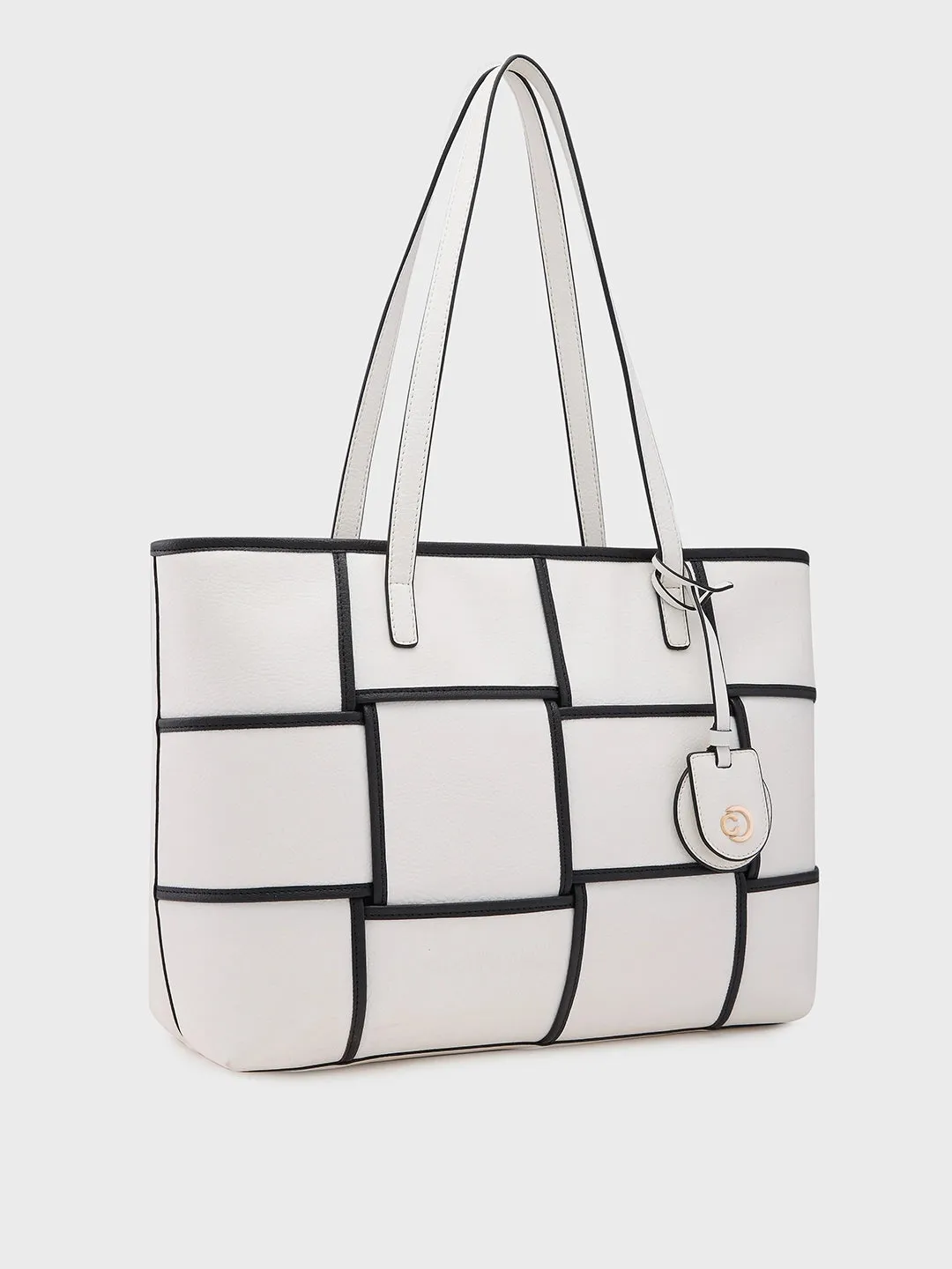 Caprese Modica Medium White Tote Bag
