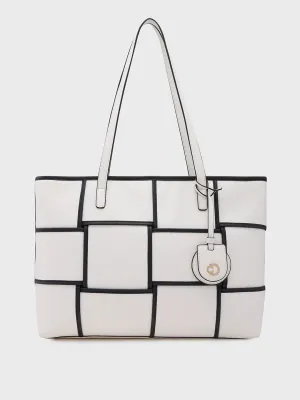 Caprese Modica Medium White Tote Bag