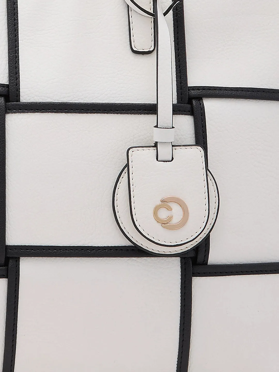 Caprese Modica Medium White Tote Bag