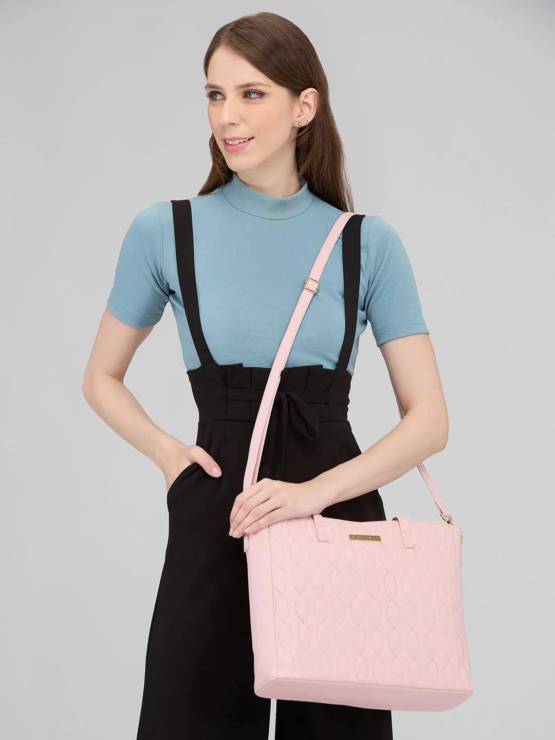Caprese Mubi Small Blush Tote Bag