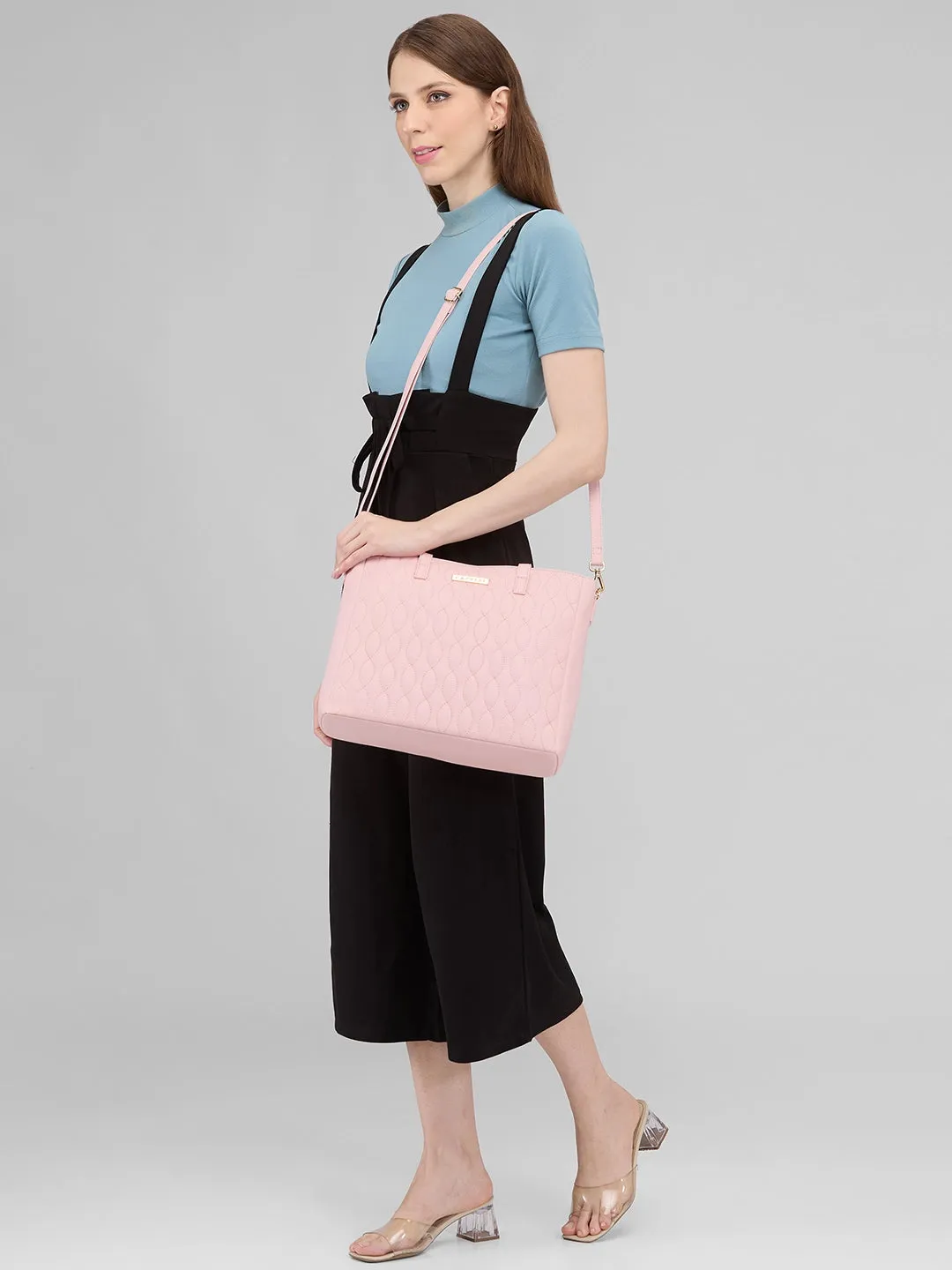 Caprese Mubi Small Blush Tote Bag