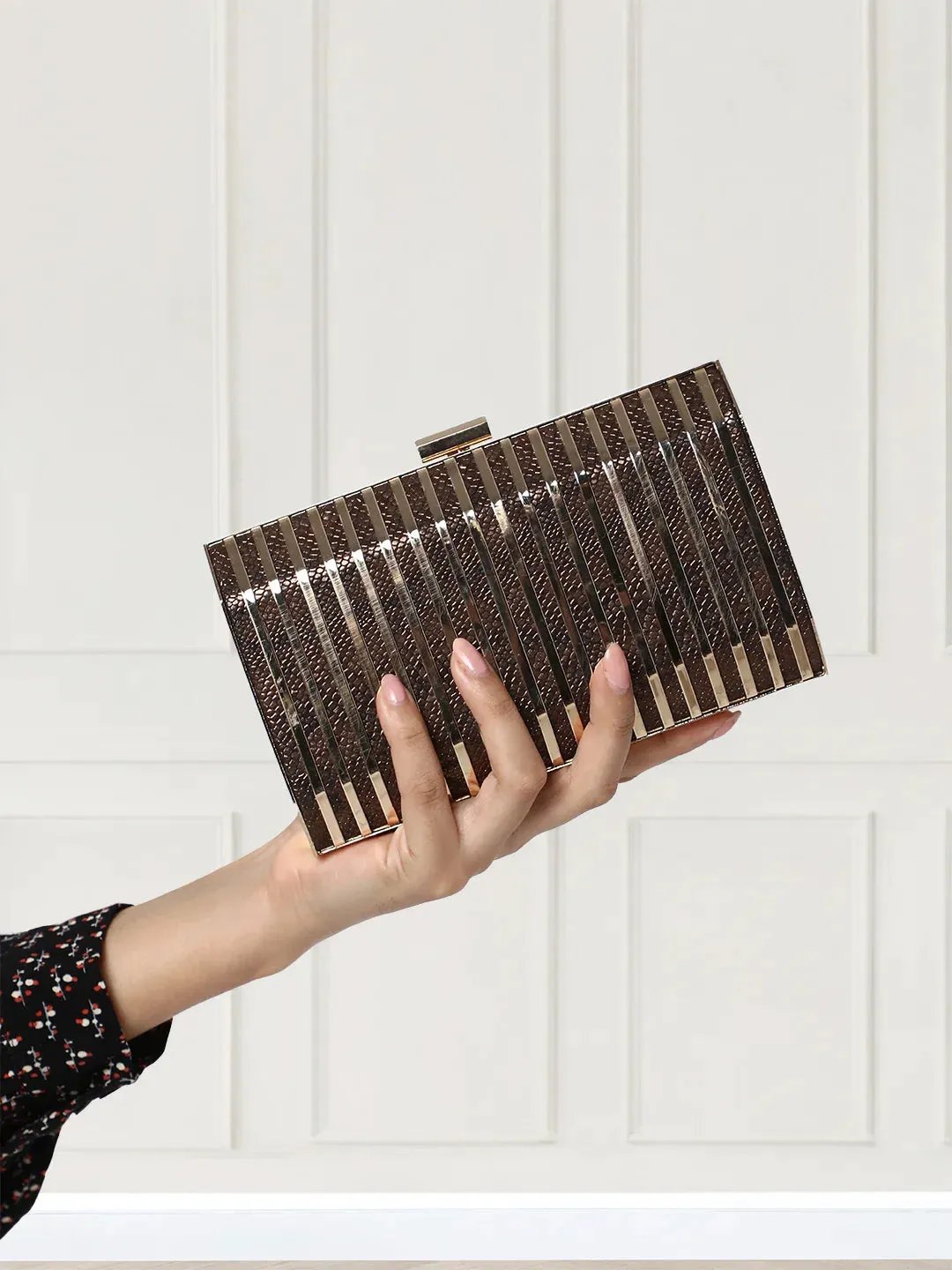 Caprese Party Carly Small Brown Clutch