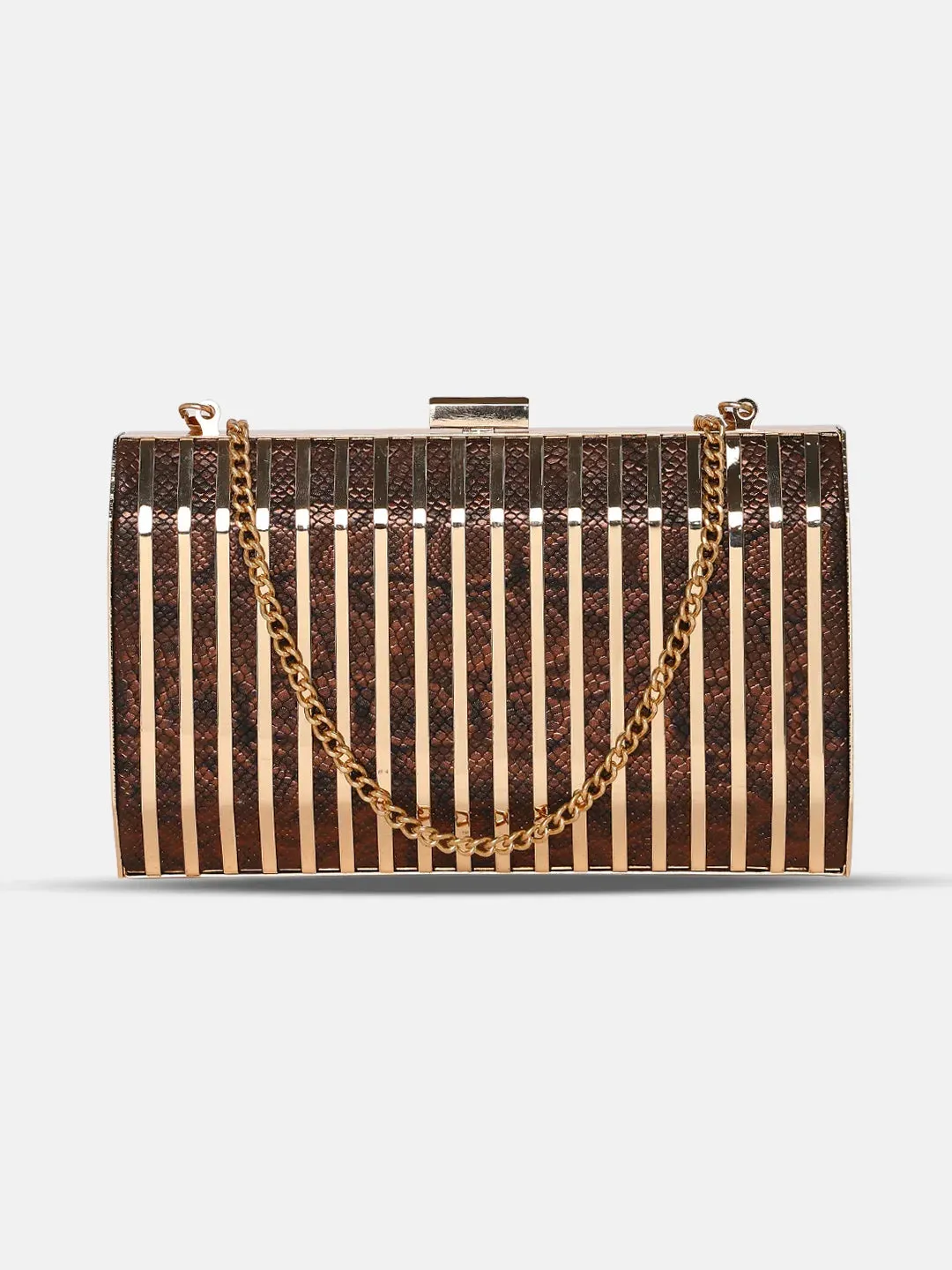 Caprese Party Carly Small Brown Clutch