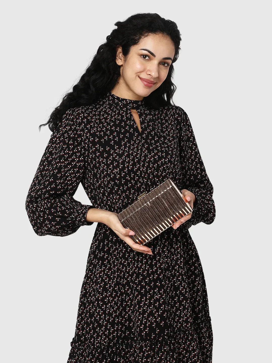 Caprese Party Carly Small Brown Clutch