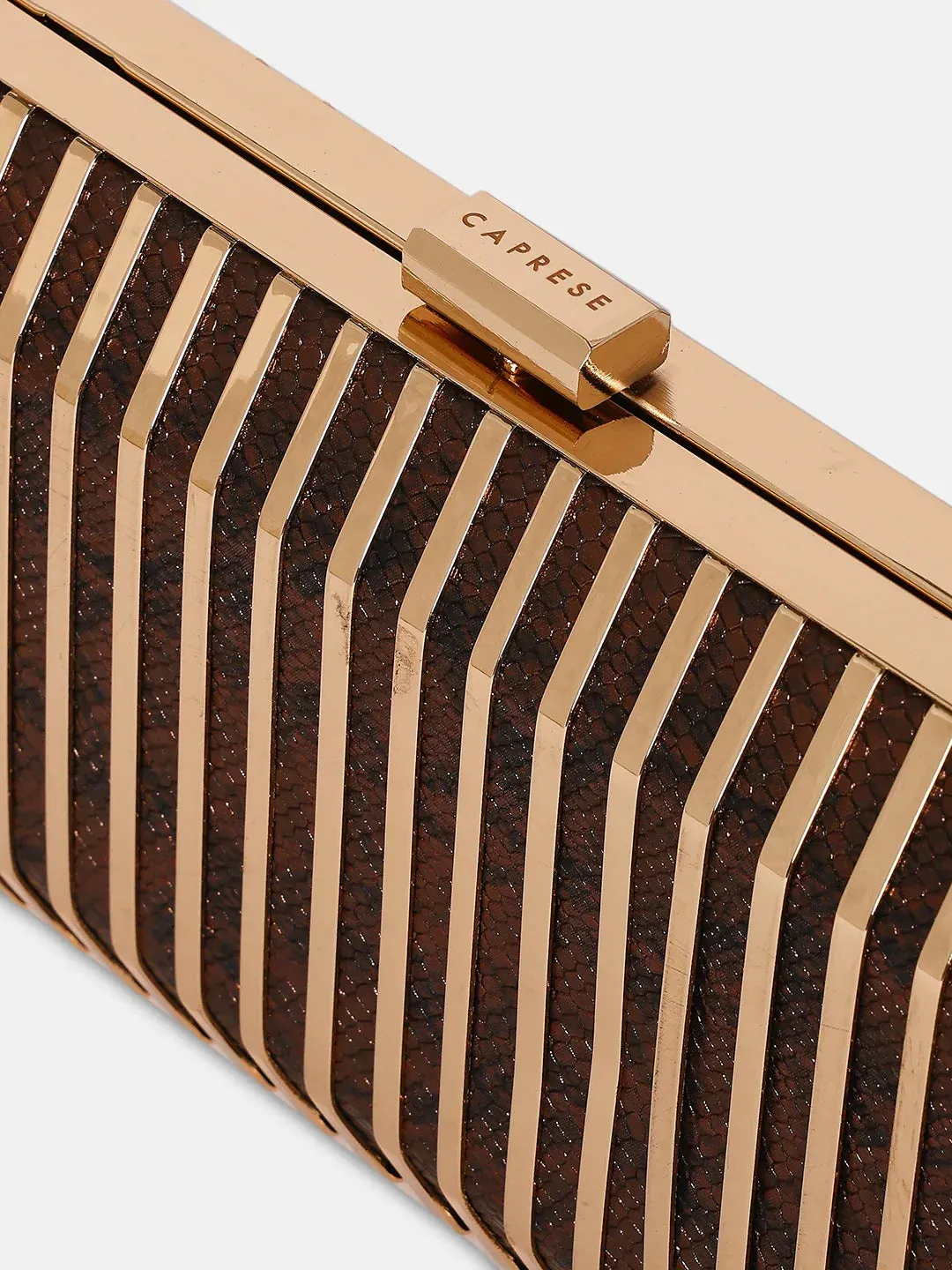 Caprese Party Carly Small Brown Clutch