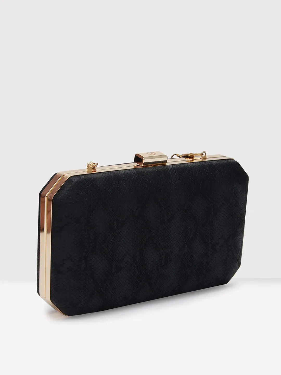 Caprese Party Merle Medium Black Clutch
