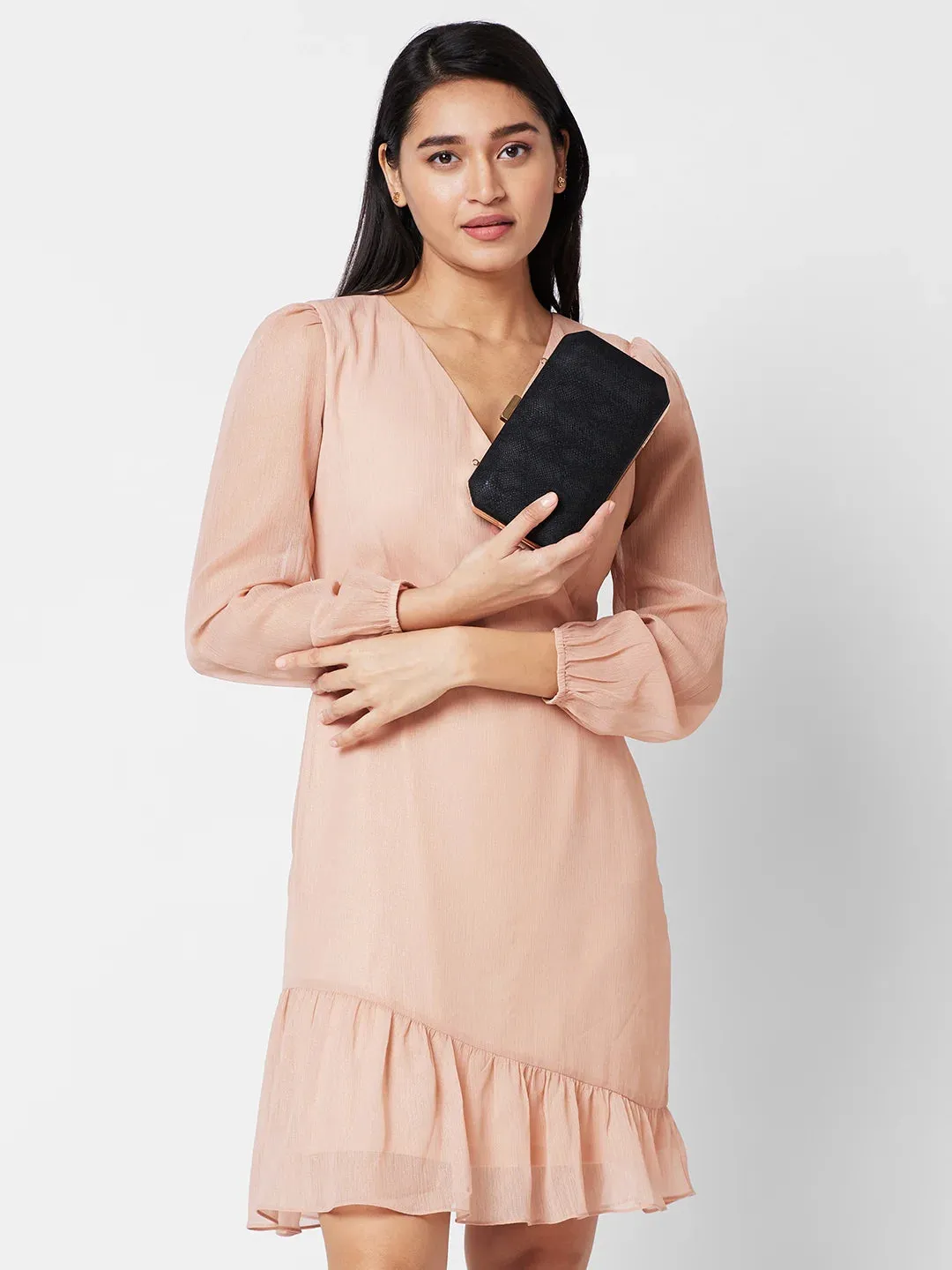 Caprese Party Merle Medium Black Clutch