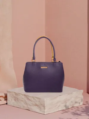 Caprese Pebble Medium Grape Yellow Tote Bag