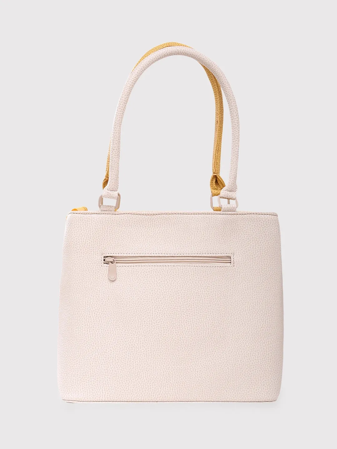 Caprese Pebble Medium Yellow Beige Tote Bag