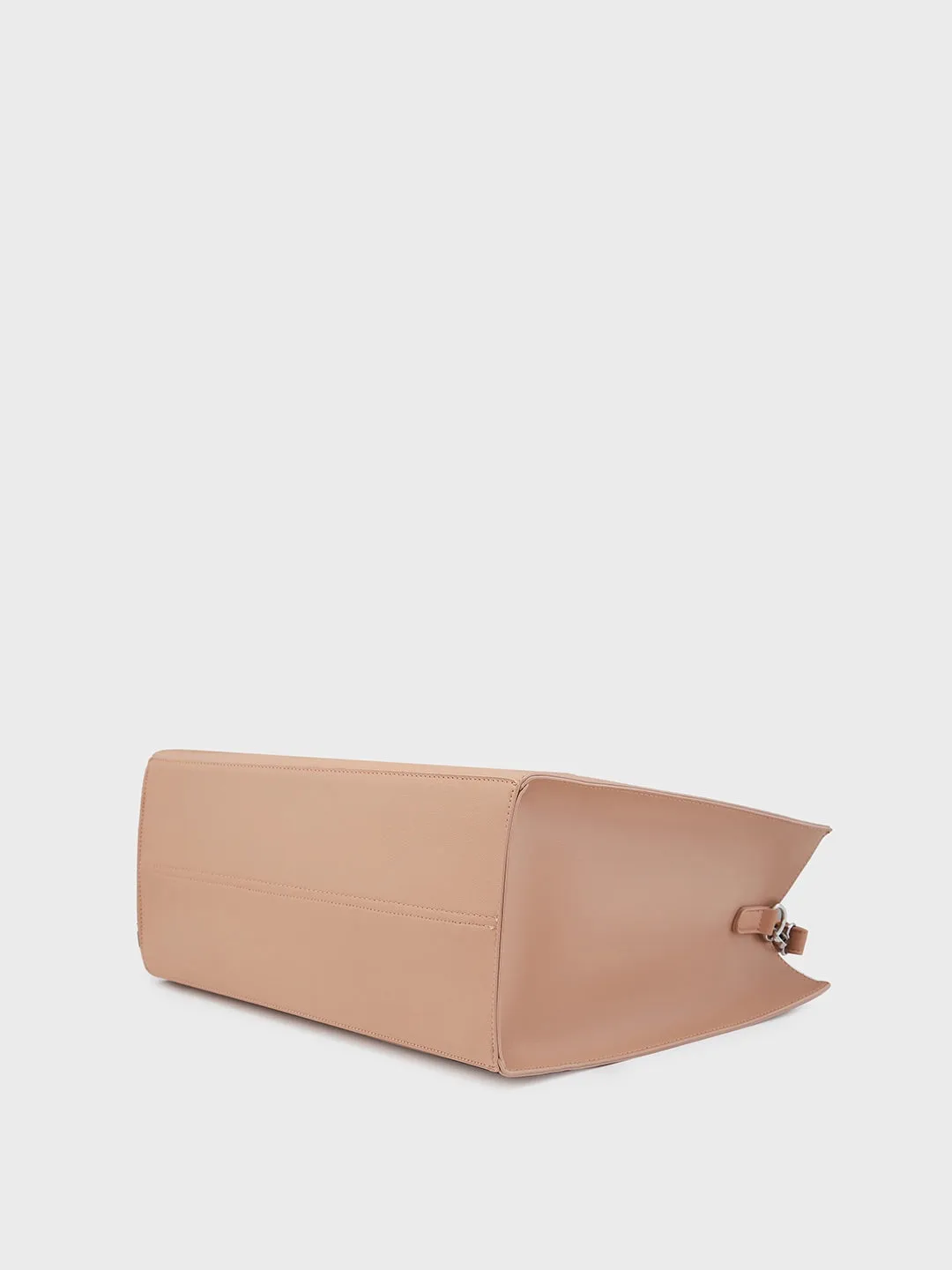 Caprese Pink Cloud Large Brown Tote Bag