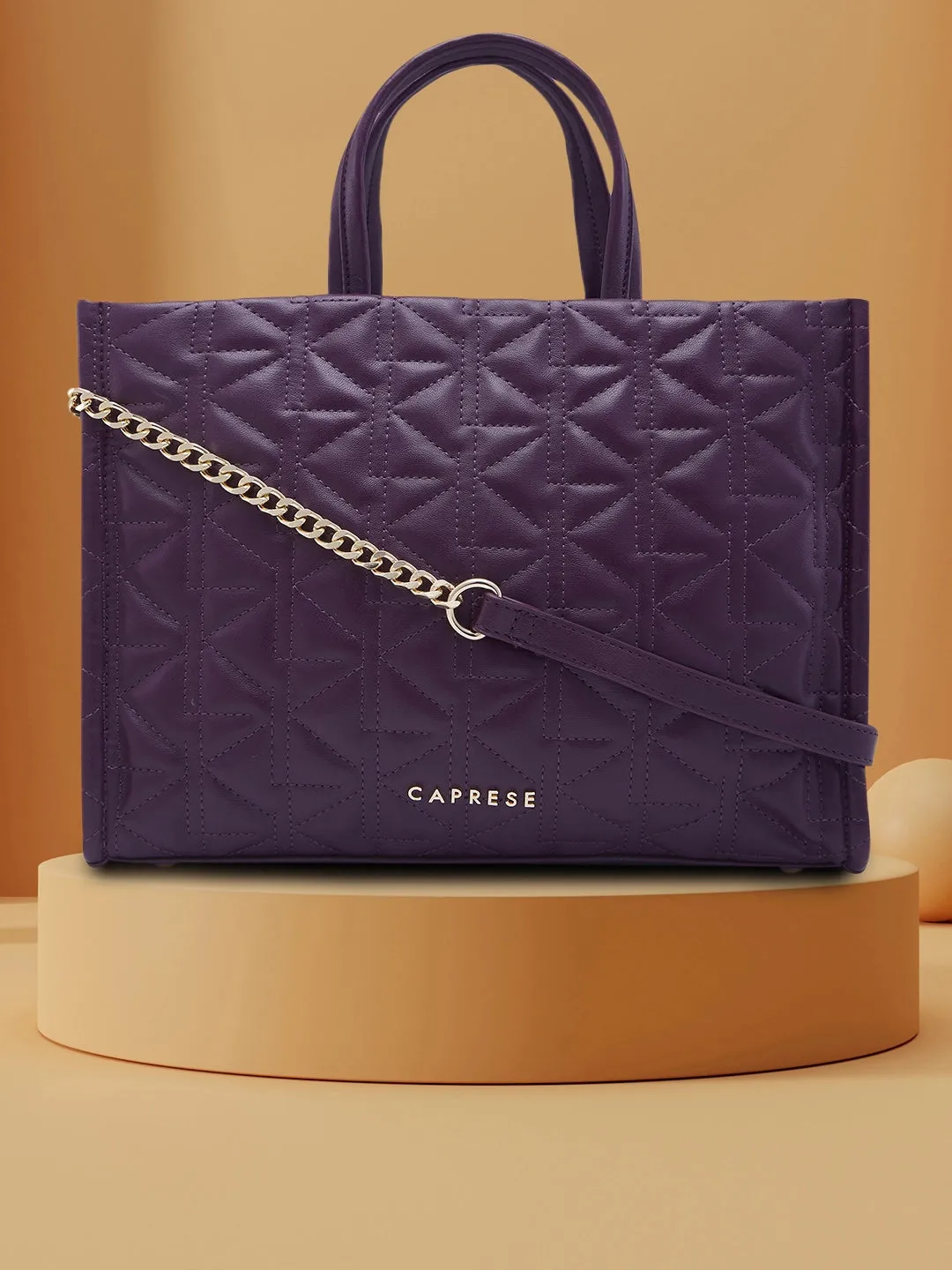 Caprese Ritva Medium Violet Tote Bag
