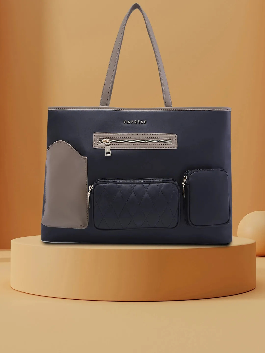 Caprese Roberta Large Black Tote Bag