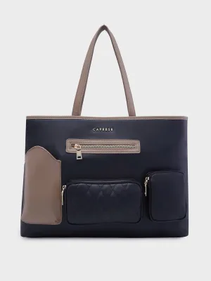 Caprese Roberta Large Black Tote Bag