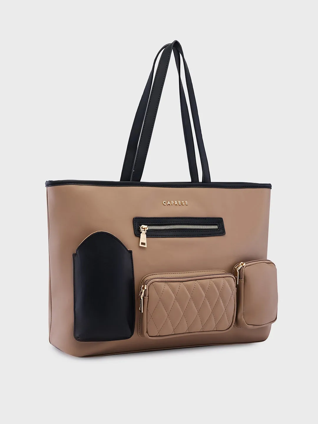 Caprese Roberta Large Taupe Tote Bag