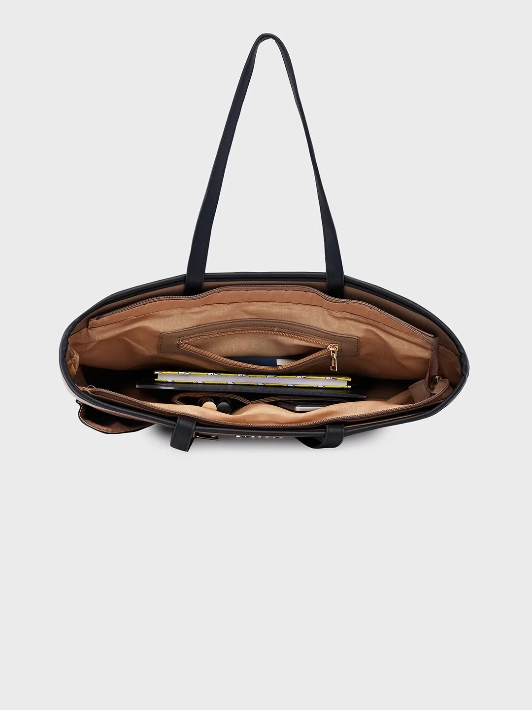 Caprese Roberta Large Taupe Tote Bag