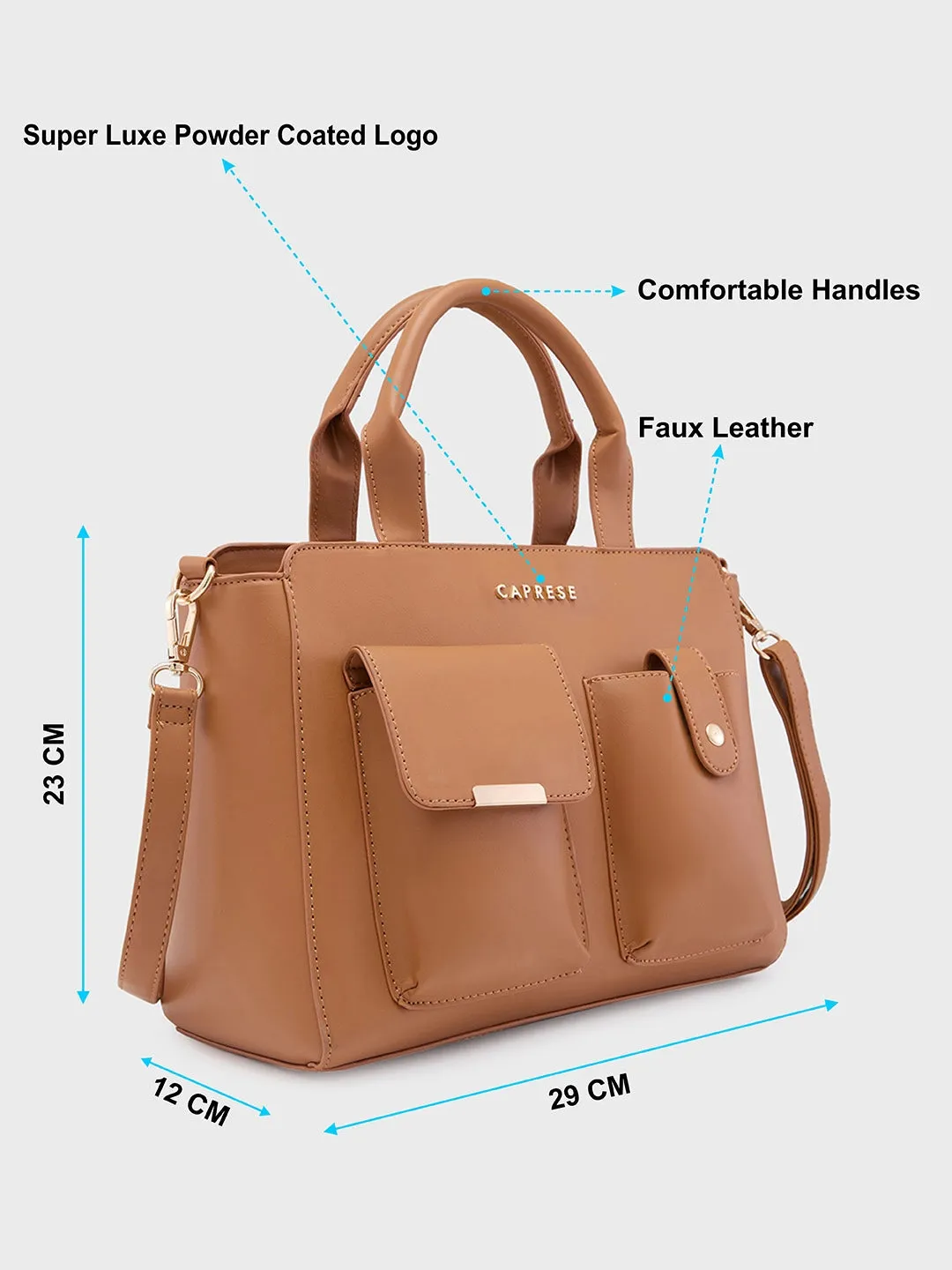 Caprese Roxena Medium Brown Tote Bag