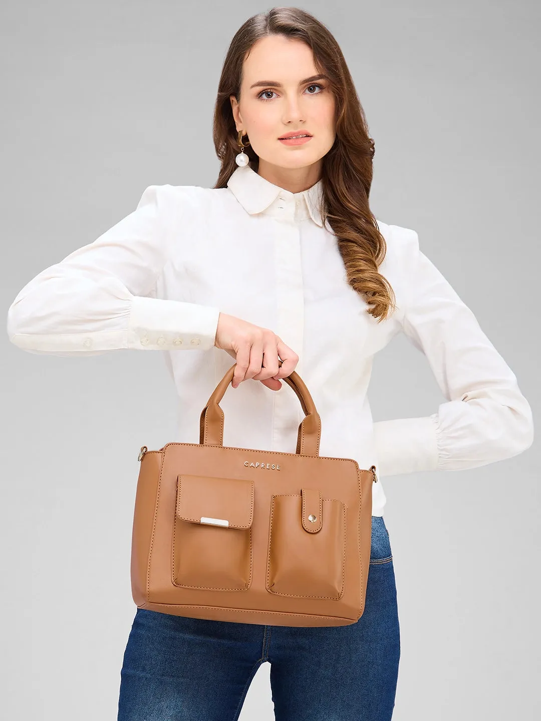 Caprese Roxena Medium Brown Tote Bag