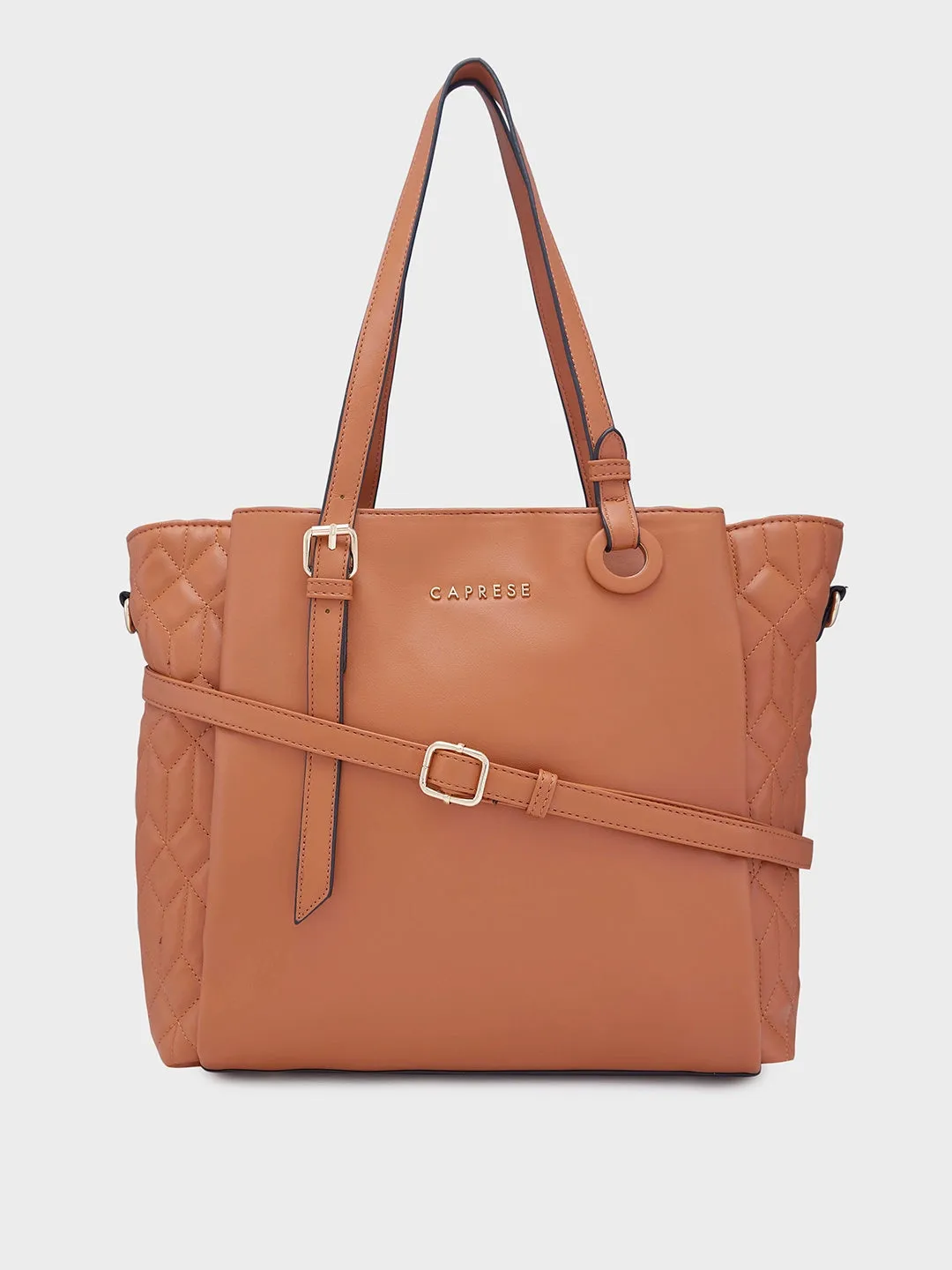 Caprese Sabrina Large Tan Tote Bag
