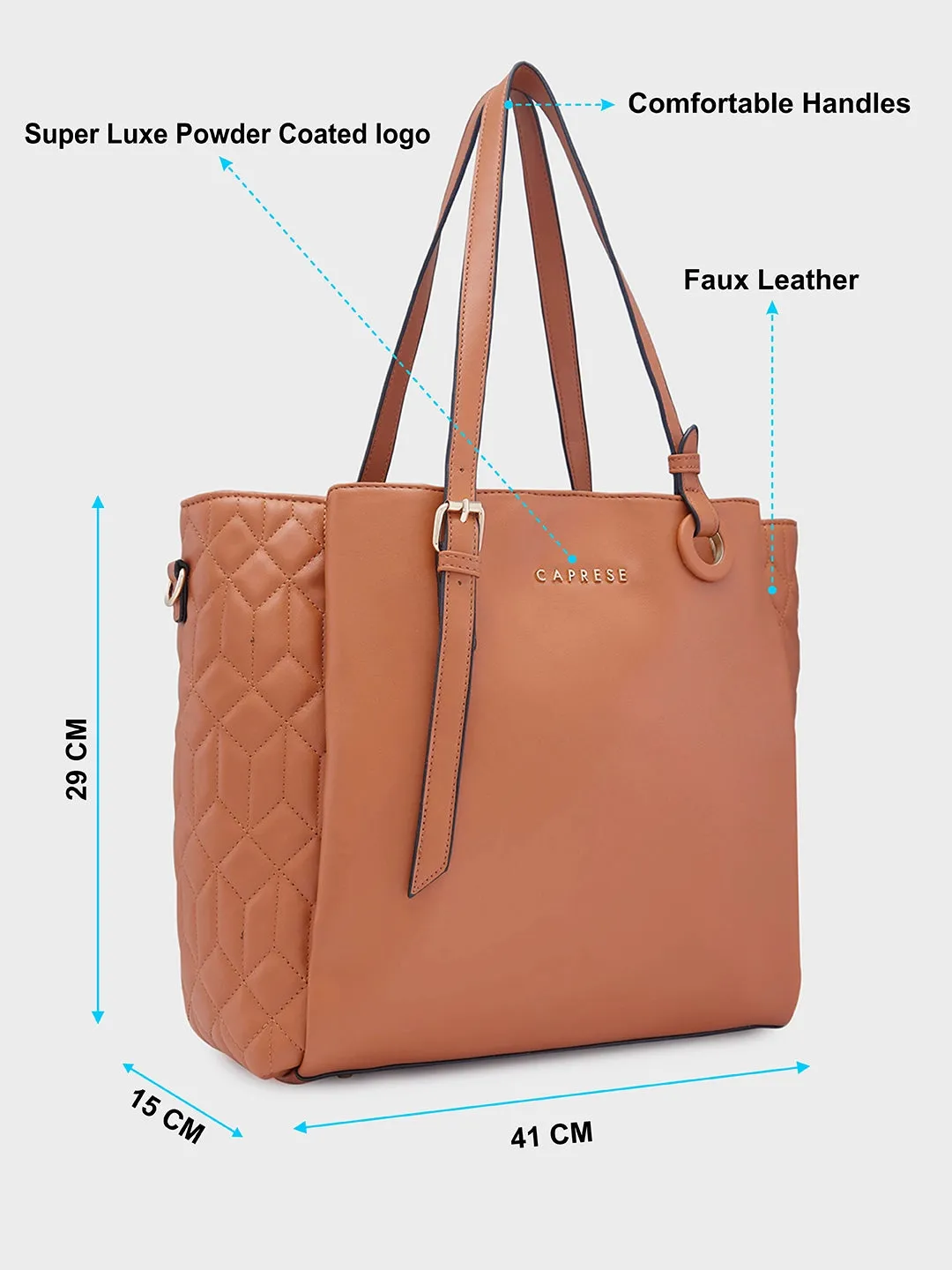 Caprese Sabrina Large Tan Tote Bag