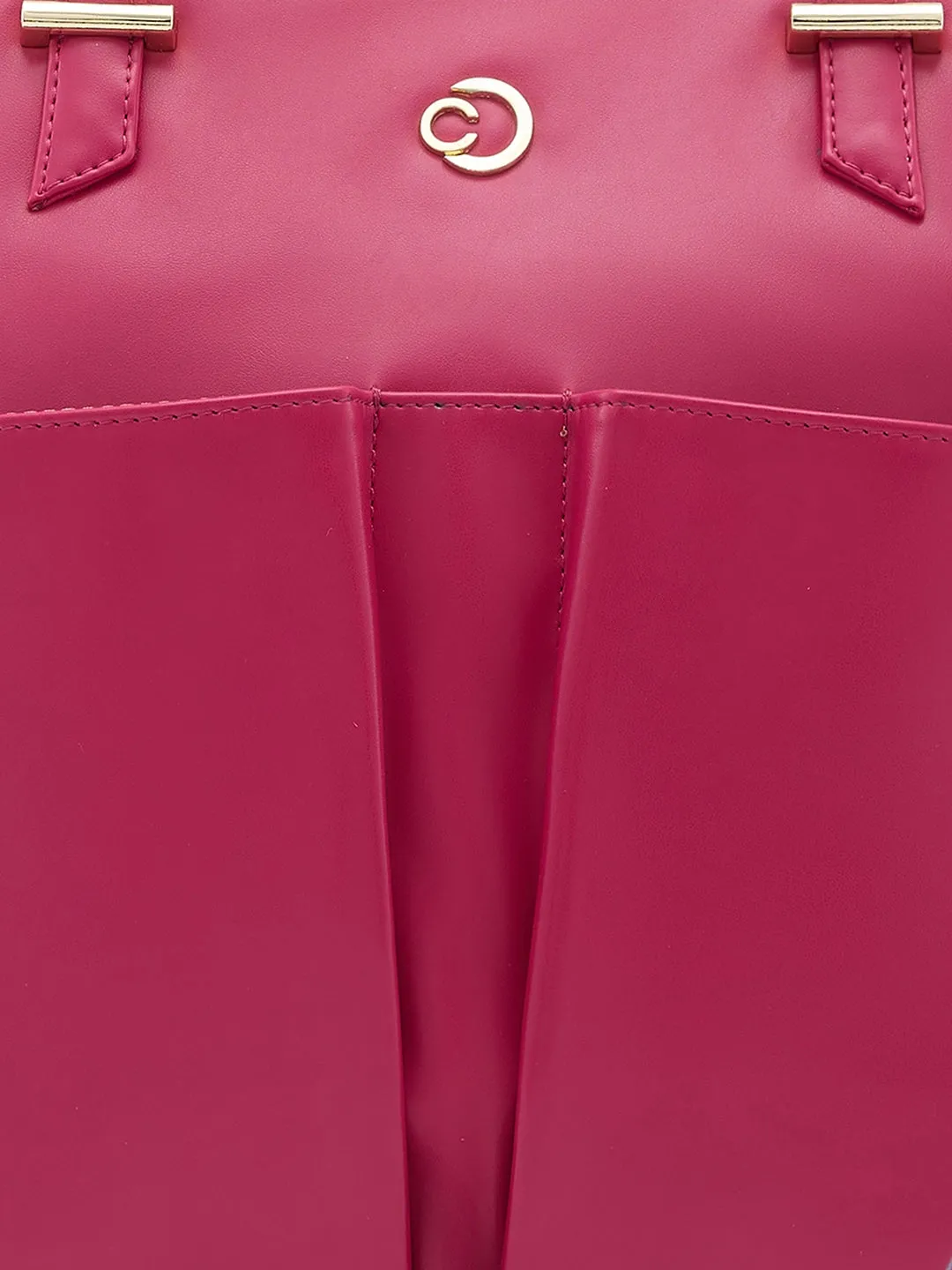 Caprese Shanaya Printed Medium Burgundy Tote Bag