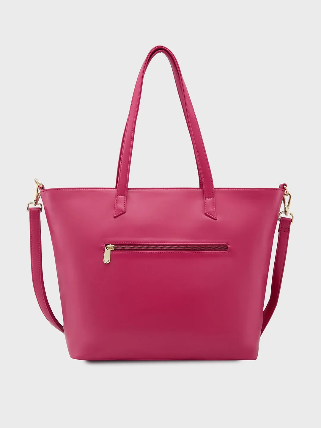 Caprese Shanaya Printed Medium Burgundy Tote Bag