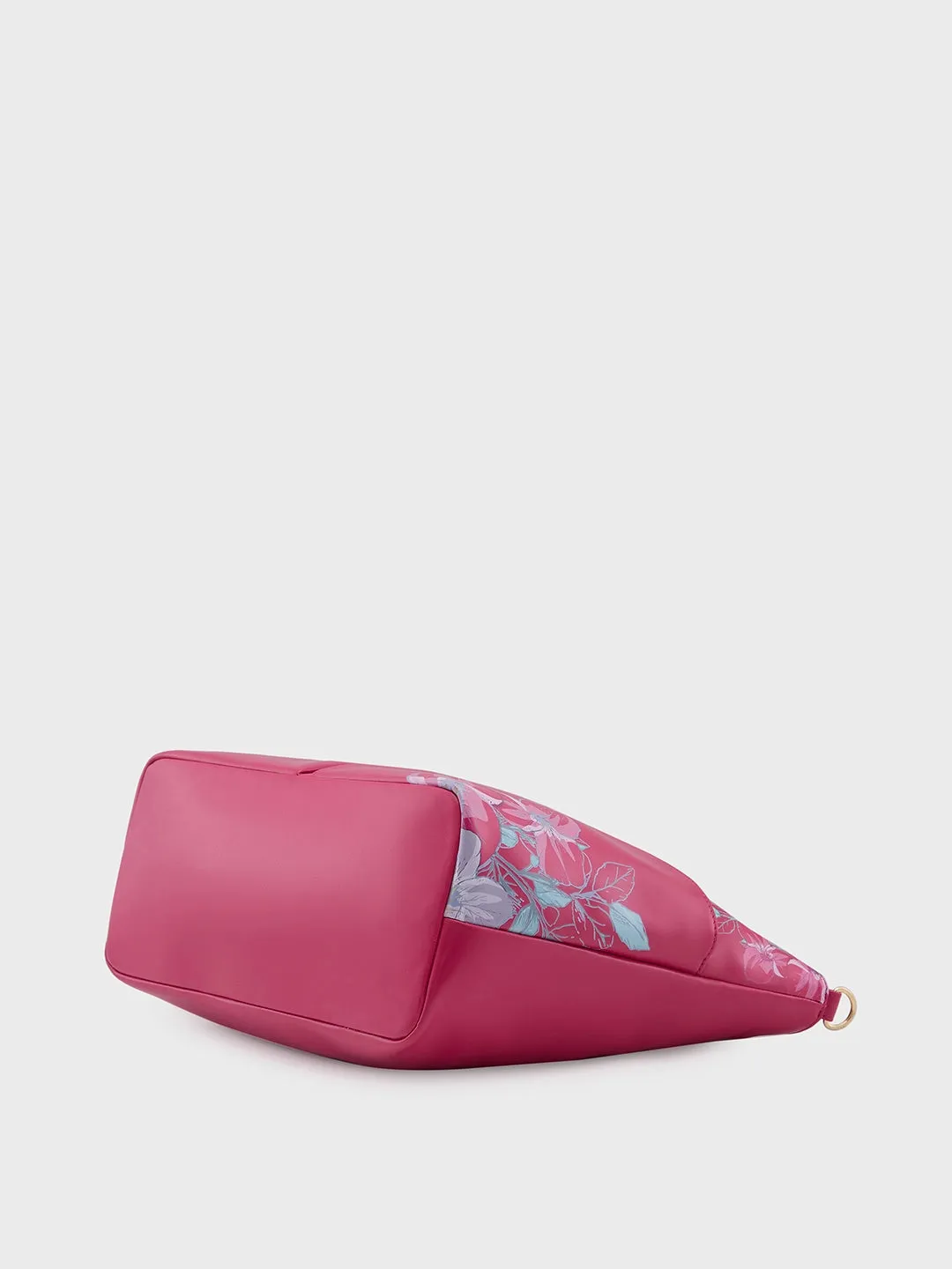 Caprese Shanaya Printed Medium Burgundy Tote Bag