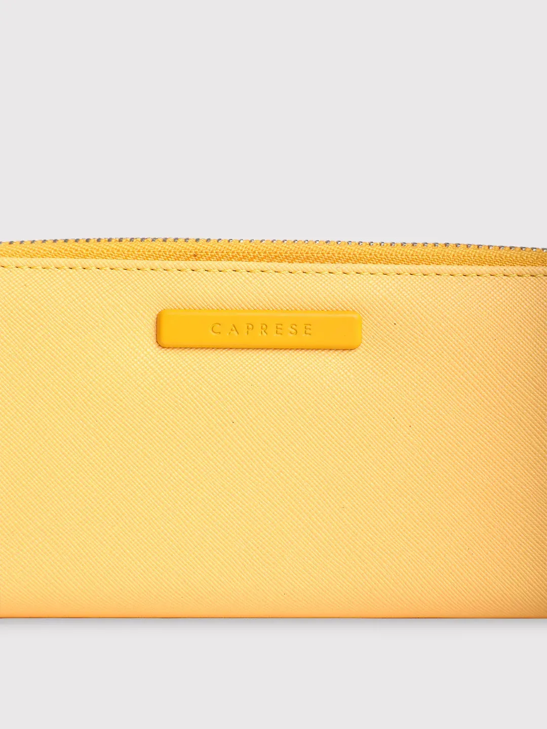 Caprese Sophia Large Yellow Zip Around Wallet