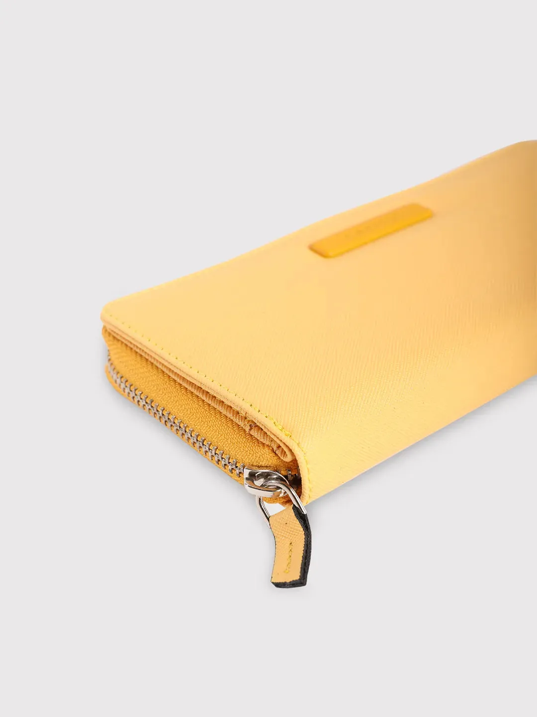 Caprese Sophia Large Yellow Zip Around Wallet