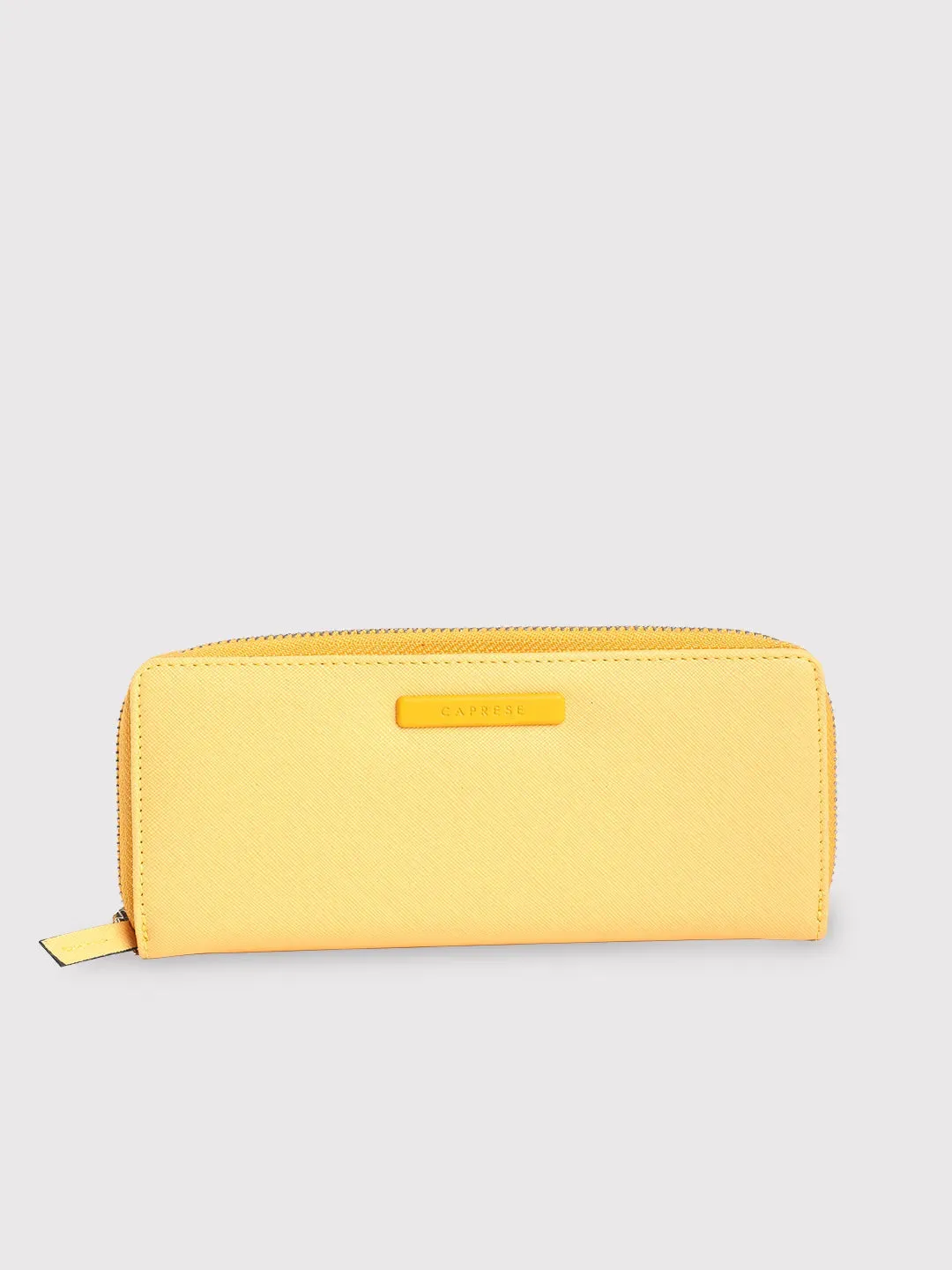 Caprese Sophia Large Yellow Zip Around Wallet