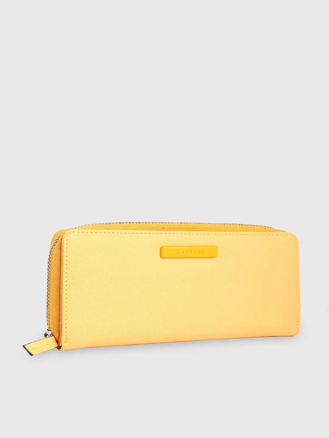Caprese Sophia Large Yellow Zip Around Wallet