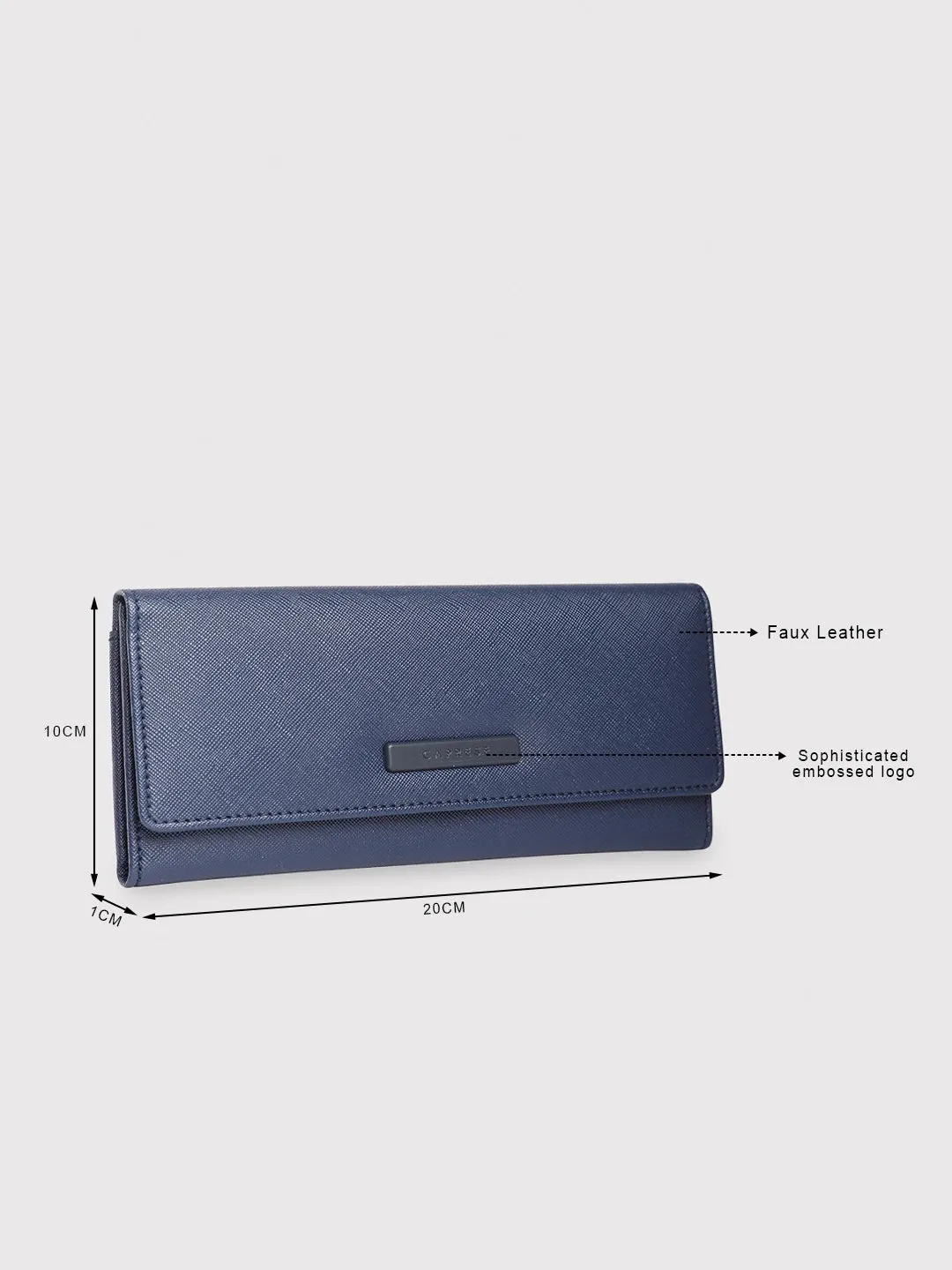 Caprese Sophia Medium Navy Flap Wallet