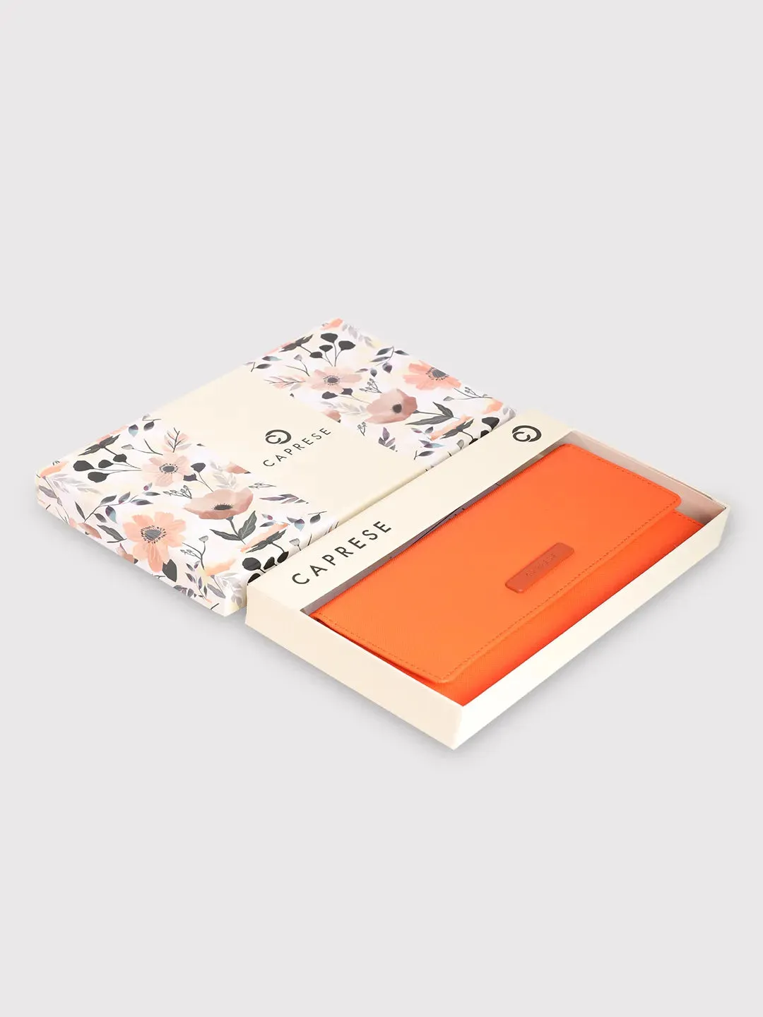 Caprese Sophia Medium Orange Flap Wallet