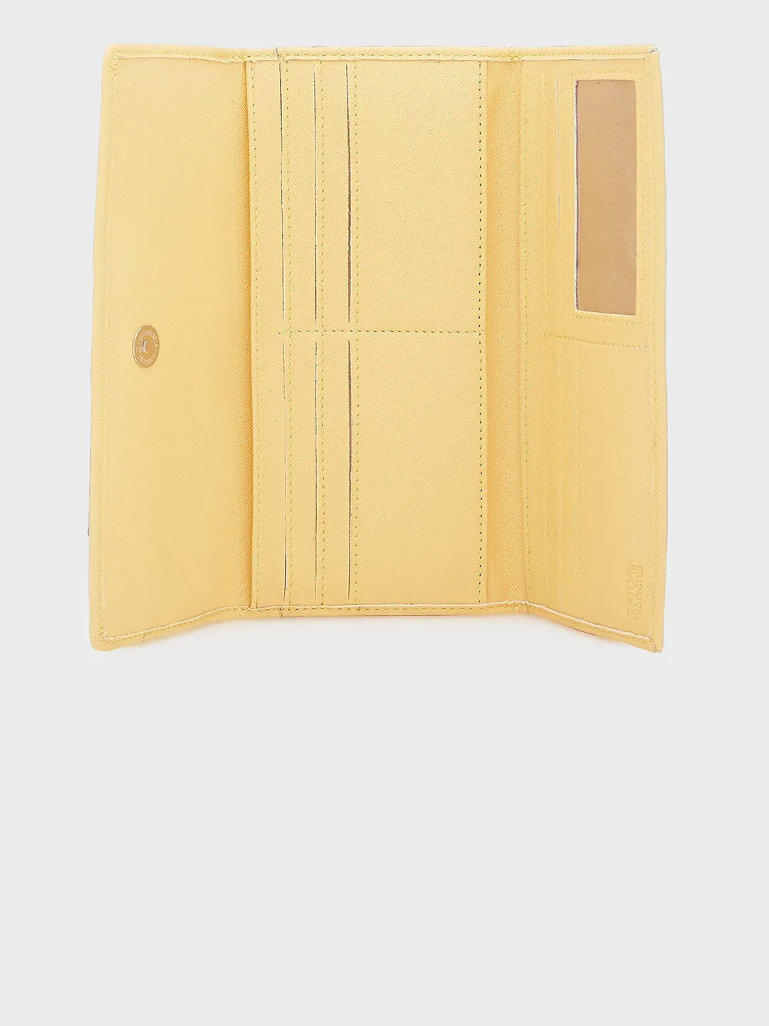 Caprese Sophia Medium Yellow Flap Wallet