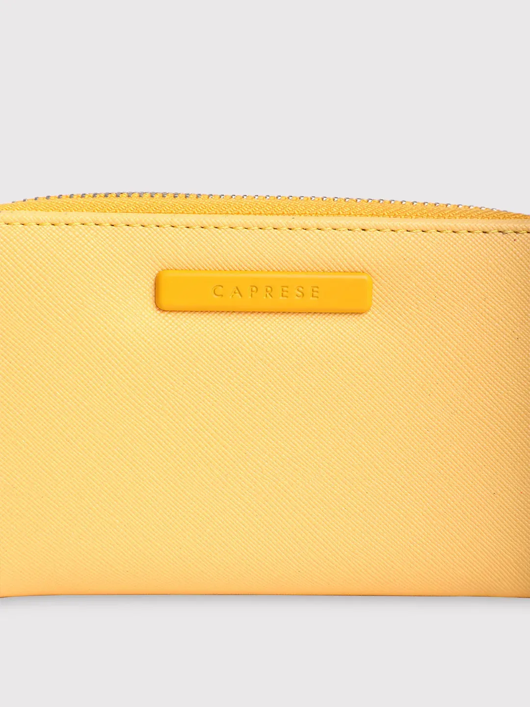 Caprese Sophia Small Yellow Zip Around Wallet