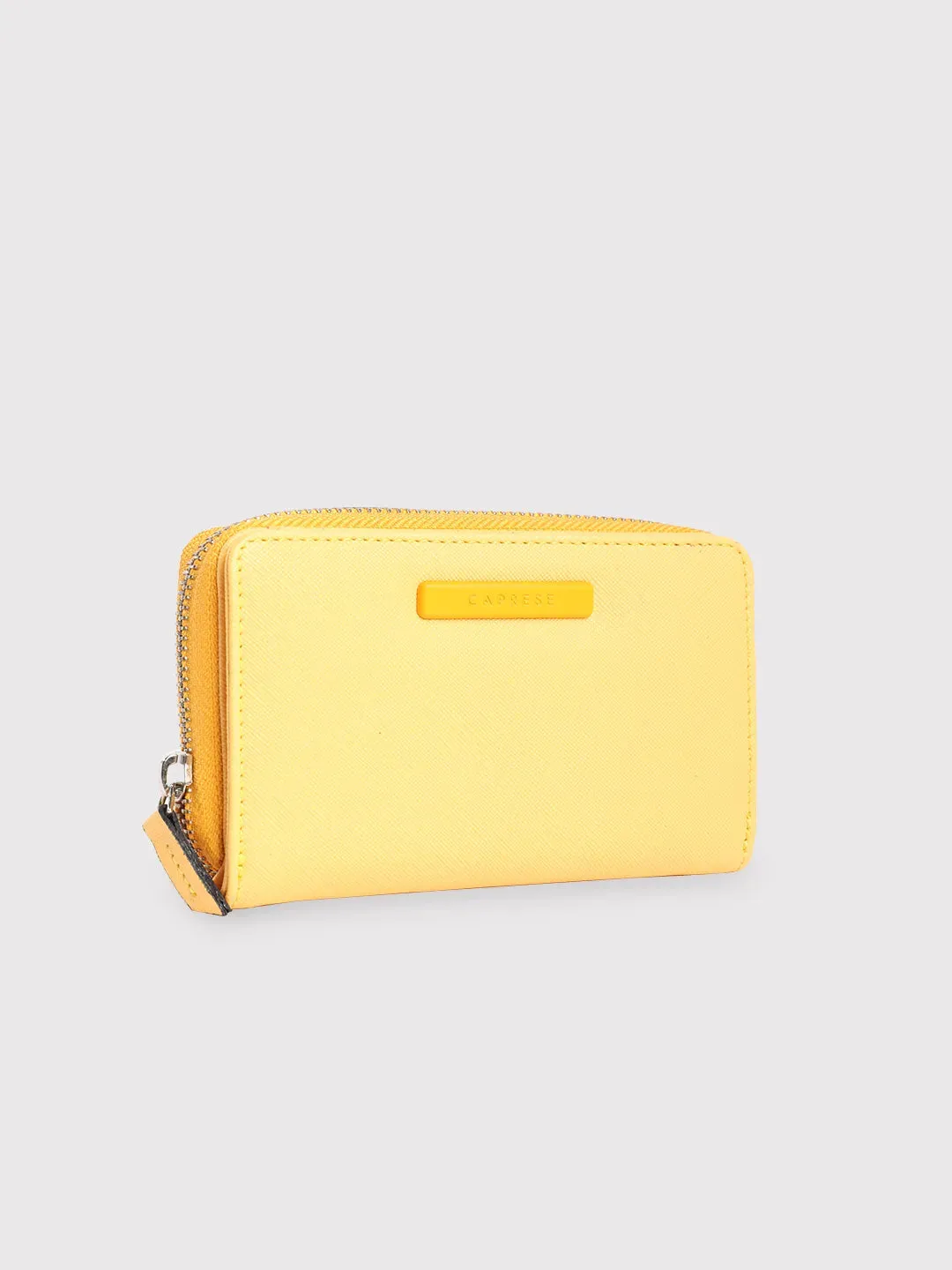 Caprese Sophia Small Yellow Zip Around Wallet