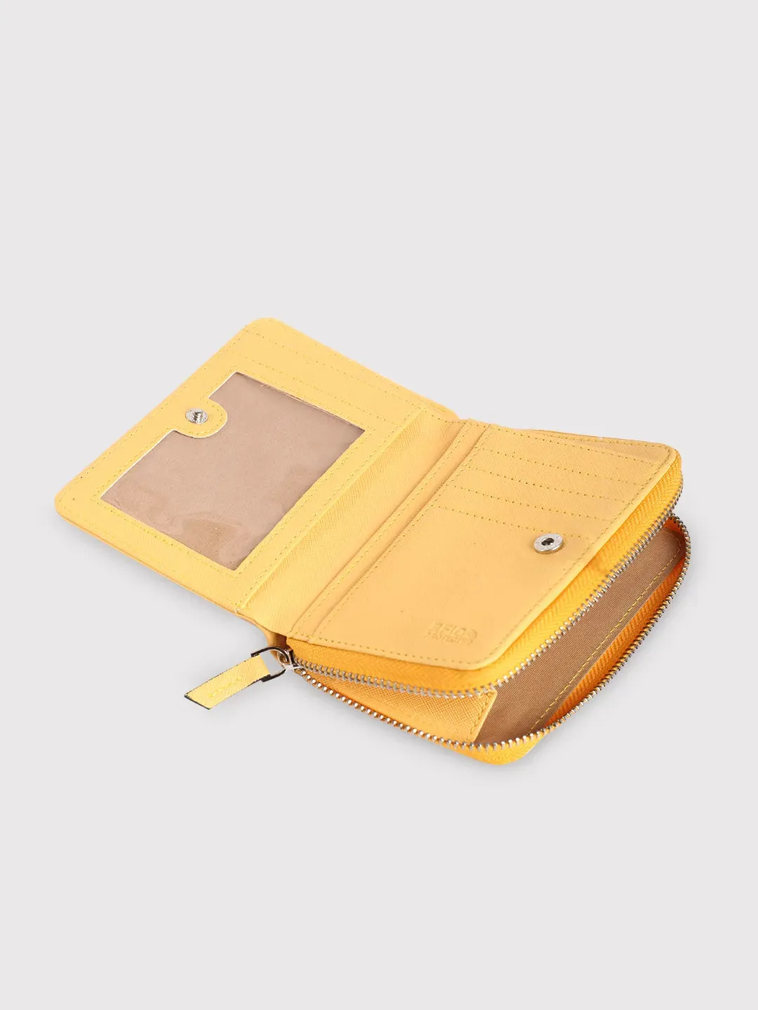 Caprese Sophia Small Yellow Zip Around Wallet