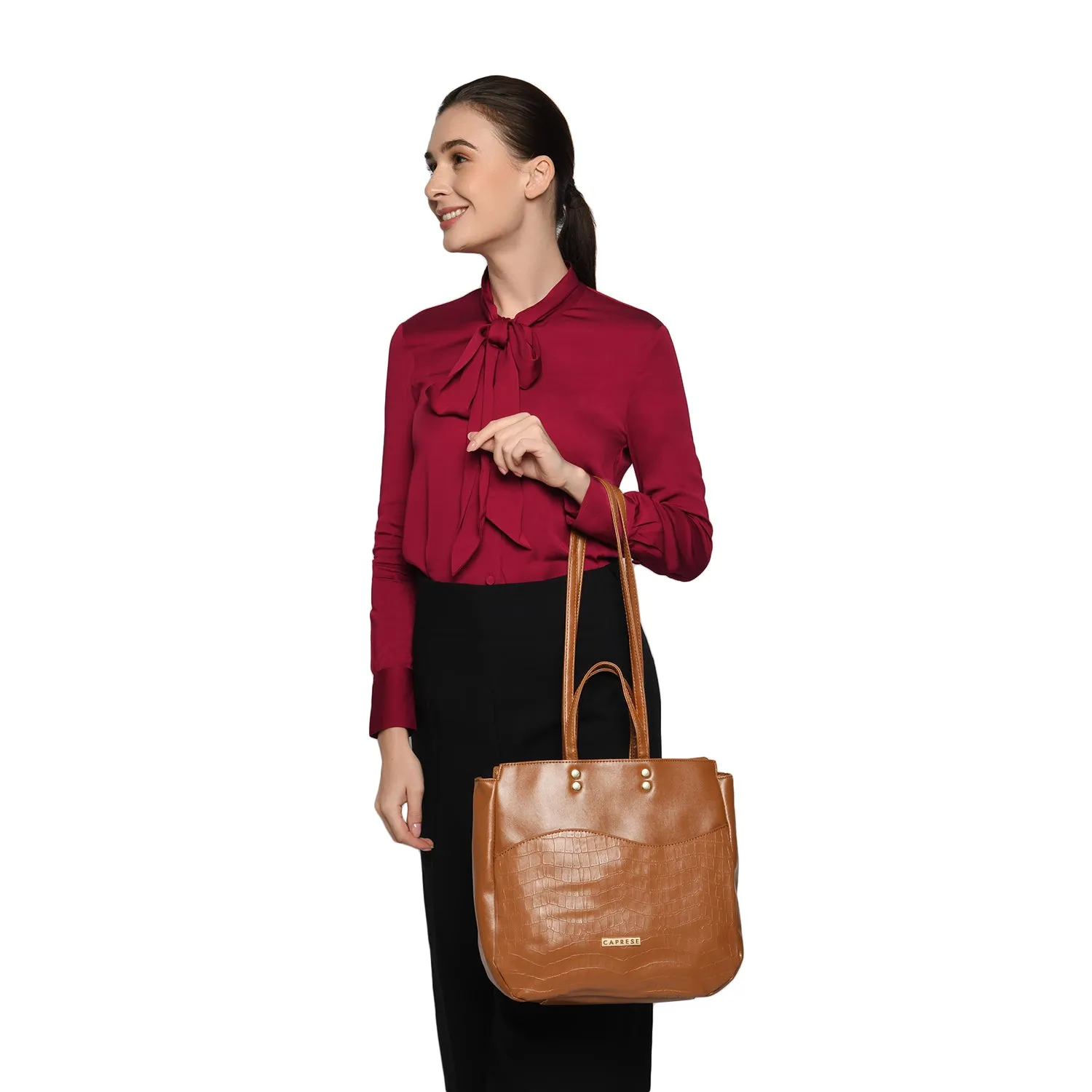 Caprese Tio Large Brown Tote Bag