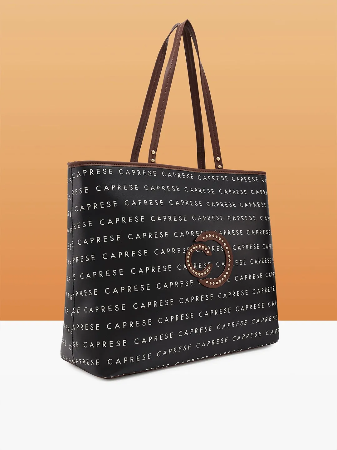 Caprese Topaz Large Black Tote Bag
