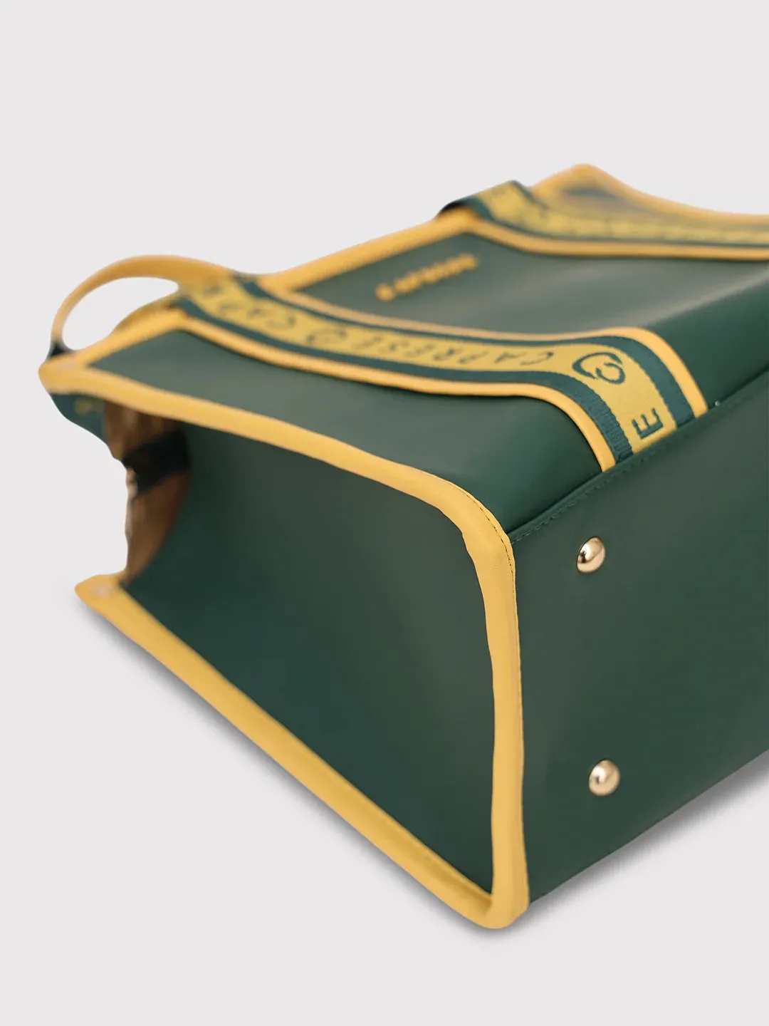 Caprese Trinity Medium Dark Green Tote Bag
