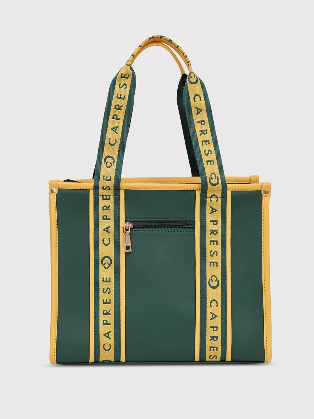 Caprese Trinity Medium Dark Green Tote Bag